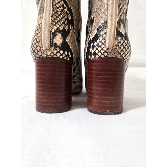 J. Crew Sadie Snake Embossed Leather Boots - size 7 - Picture 3 of 15